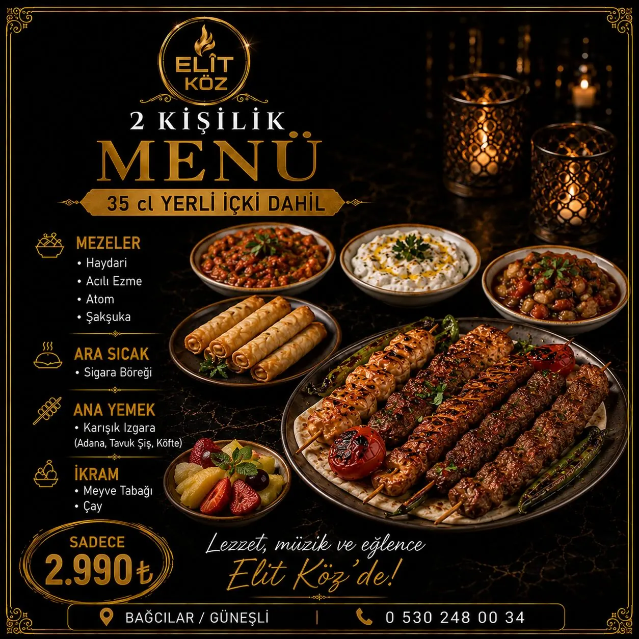 2 Kişilik Fix Menü